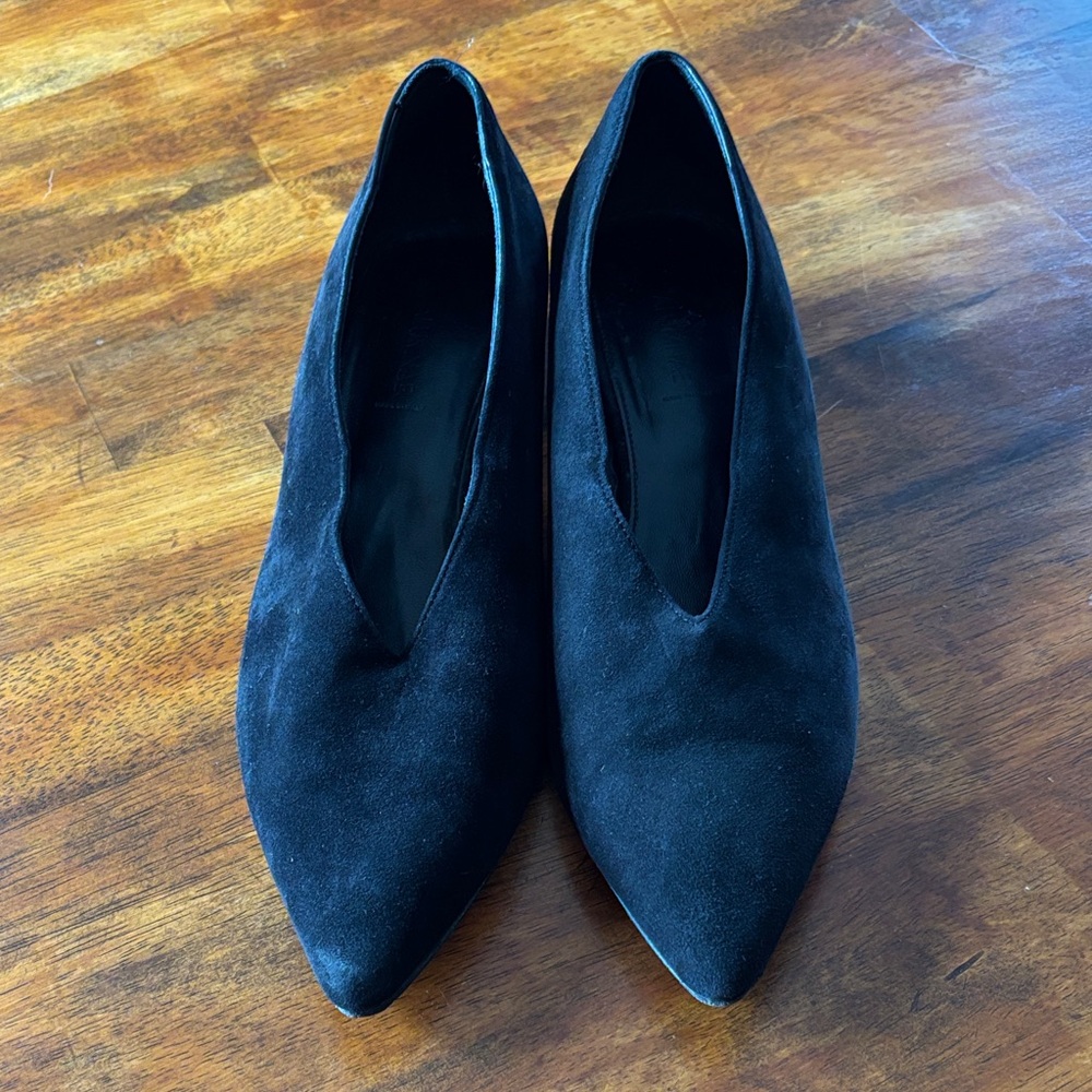 Black Suede Flats